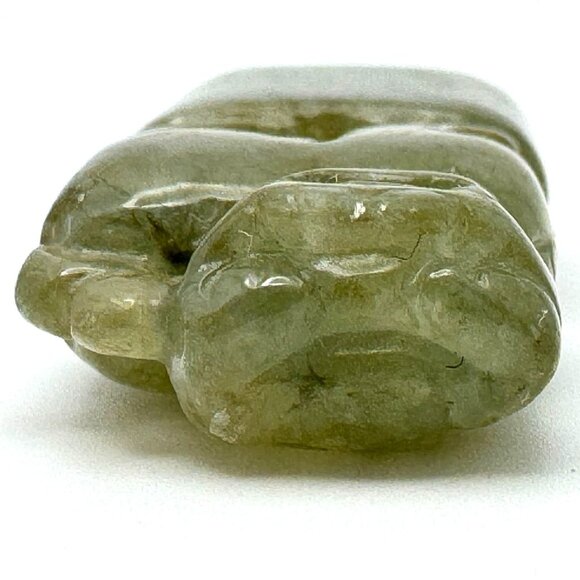 Jade Stone Seal Chop Carving of a Chinese Mythical Beast Foo Dog Vintage #7 - Picture 7 of 8